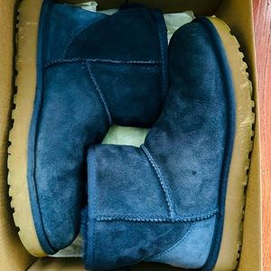 Navy blue short ugg boots